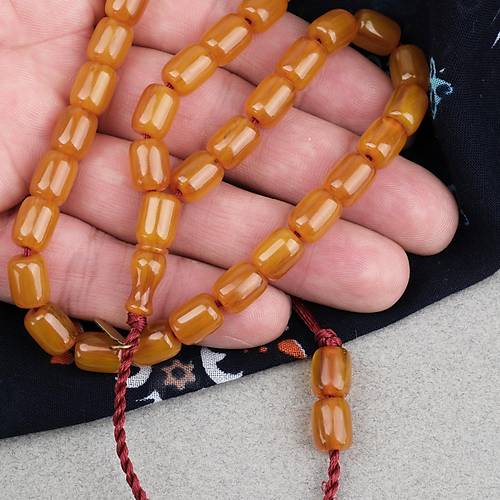 Omari S�kma Kehribar Kaps�l Kesim Oturtma �mameli Sistemli 8x10mm Tesbih