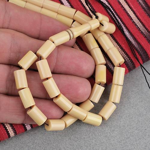 S�kma Kehribar Kesme Kesim 7x11mm Tesbih - Sar�