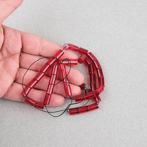 Ate� Kehribar Kesme Kesim 7x11mm Tesbih