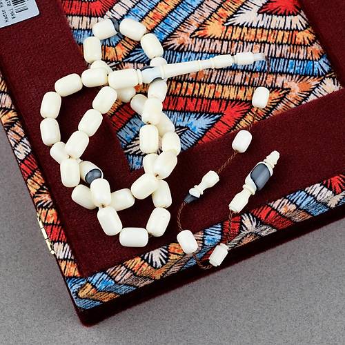 Bilardo Topu Obje Katalin Beyaz Kaps�l Kesim 8x11.5mm Tesbih