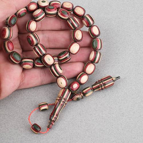 Kafur A�ac� Kaps�l Kesim 11x12mm Tesbih - Ye�il Krem