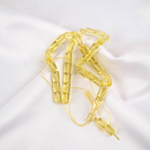 U�ak Cam� Kesme Kesim 7x9mm Tesbih - �effaf Sar�