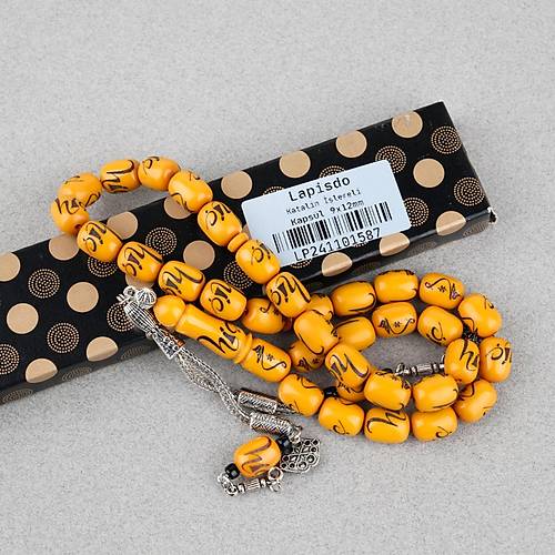 Katalin H�� ��lemeli  Kaps�l 9x12mm Tesbih -Turuncu