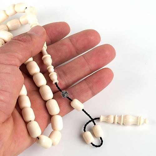 Fil Dii Kapsl Kesim 9x13mm Tesbih - Beyaz
