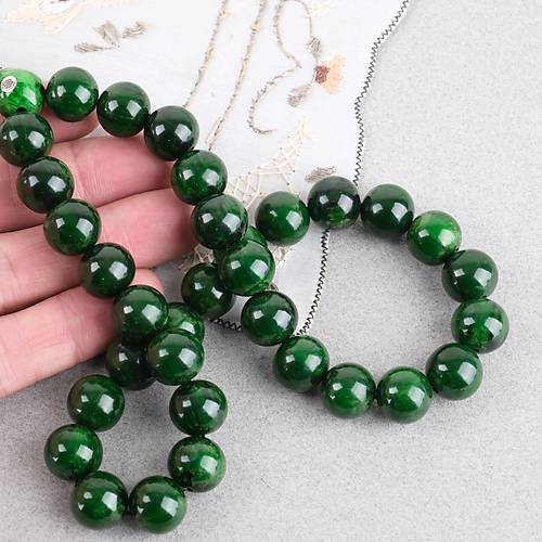 S�kma Kehribar �zel G�m�� Nak�� �mame Bas�k K�re Kesim 12x13mm Tesbih