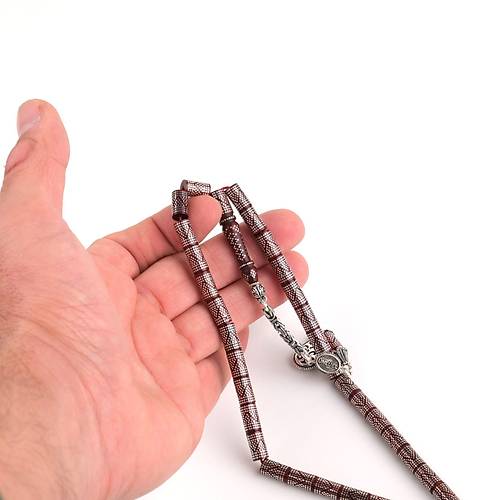 Kuka  925Ayar Gm akm ve Pskl Kesme Kesim 6x10mm Tesbih