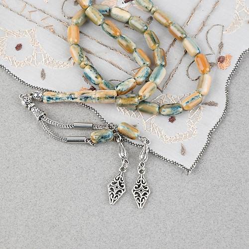 Galalit Alpaka P�sk�ll� Arpa Kesim 7x12mm Tesbih