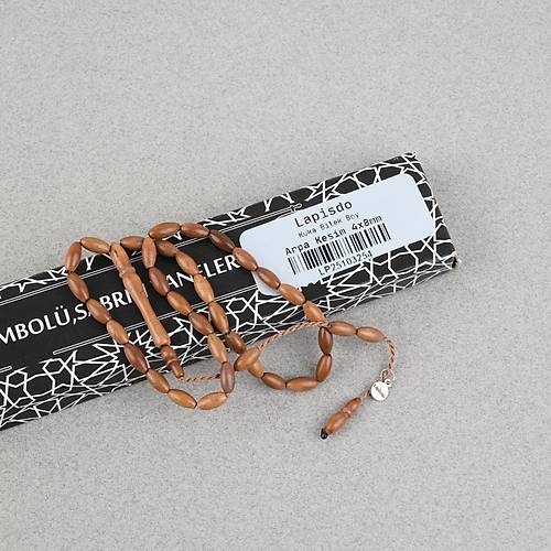 Kuka Ger�ek Do�al Lapisdo �mzal� Bilek Boy Arpa Kesim 4x8mm Tesbih