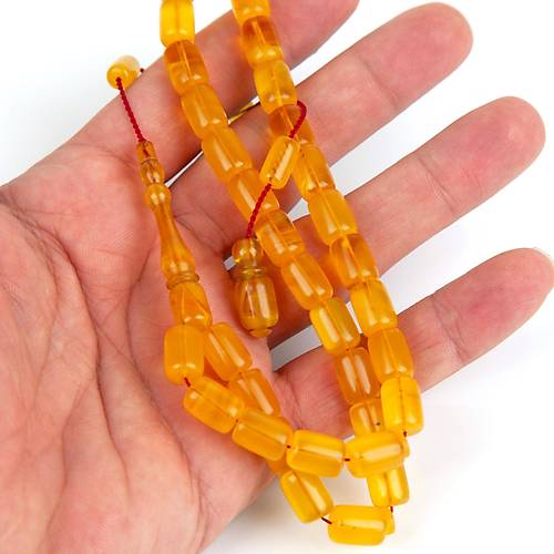 Skma Kehribar Kapsl Kesim 8x10.5mm Tesbih