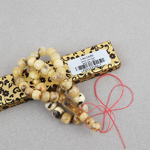 Damla Kehribar Tekerlek Kesim 12x11mm Tesbih