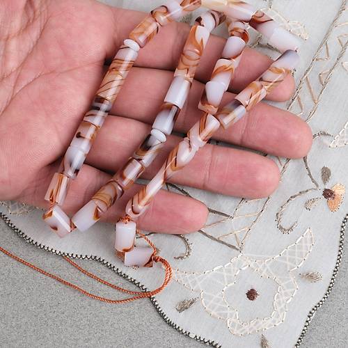 Arizona Katalin Kesme Kesim 7x10mm Tesbih (P�sk�ls�z) - Kahverengi