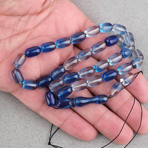 S�kma Kehribar Kaps�l Kesim 7x11mm Tesbih P�sk�ls�z