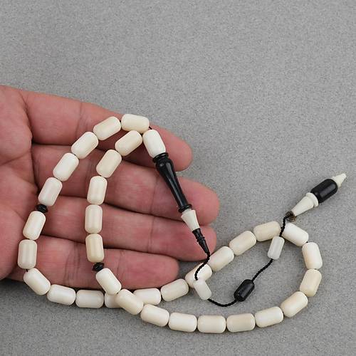 Nar��l �Usta ��i �mzal� Mor Abanoz �mame Kaps�l Kesim 7x11mm Tesbih