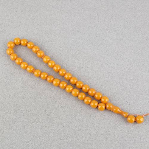 S�kma Kehribar K�re Kesim 11mm Tesbih -P�sk�ls�z