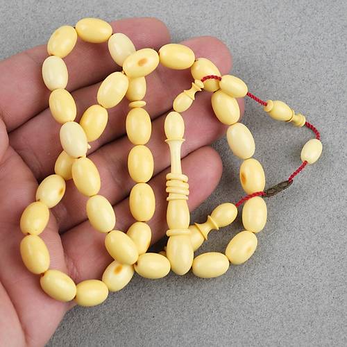 Kadim Katalin Eski Obje Mahjong Ta�� Yumurta Kesim 7.5x11.5mm Tesbih