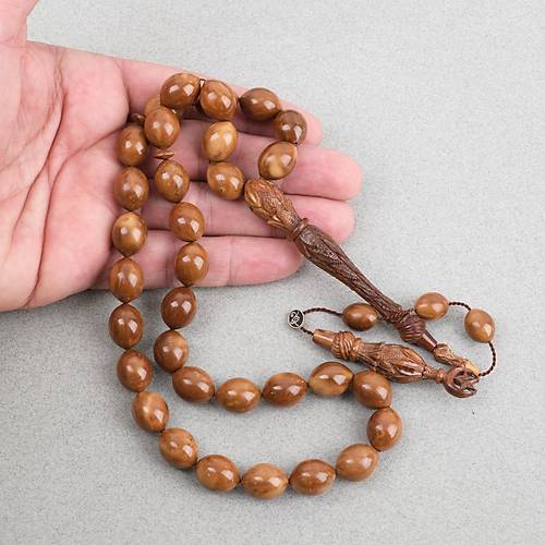 Kuka Usta ��i �mzal� �zel El ��i Oyma �mame ve Hitame Beyzi Kesim 11x15mm Tesbih