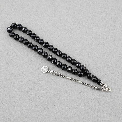 Erzurum Oltu Gm ileme El Boy 925Ayar Gm Pskl Tekerlek Kesim 7x8mm  Tesbih