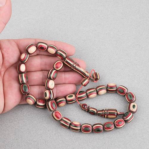 Kafur A�ac� Kaps�l Kesim 11x12mm Tesbih - Ye�il Krem