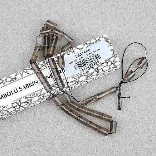 S�kma Kehribar Kesme Kesim 7x11mm Tesbih - Sar�