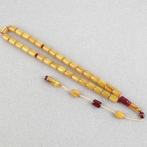 S�kma Kehribar Kaps�l Kesim 8x11mm Tesbih