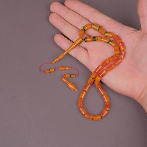 �brahim Atasever Usta ��i �mzal� Kanada Katalin U�lu Kesme Kesim 8x12.5mm Tesbih