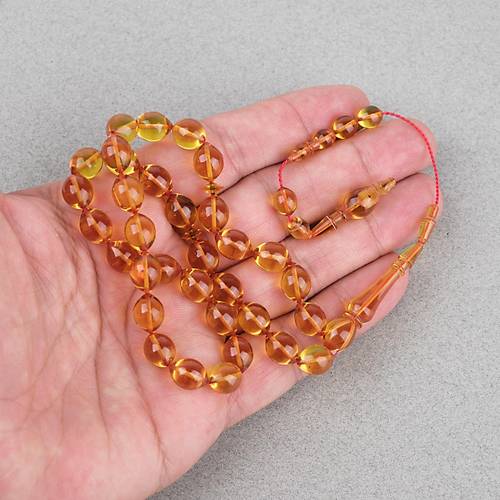 Katalin ubuk Usta i Beyzi Kesim 8x10.5mm Tesbih -effaf Sar