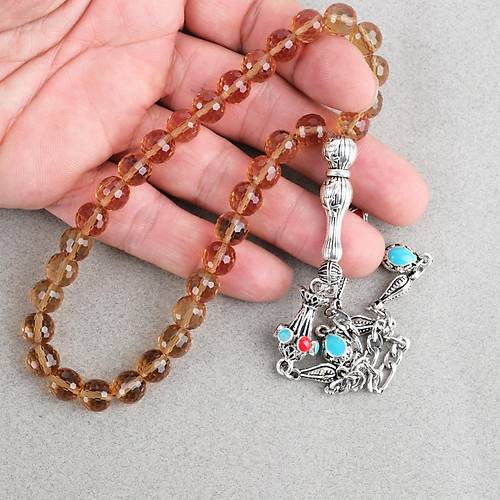 Zultanit Metal �mameli K�re Kesim 9mm Tesbih