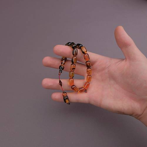 Katalin Alacal� Usta El ��i �mzal� Efe Boy Kaps�l Kesim 9x12.5mm Tesbih