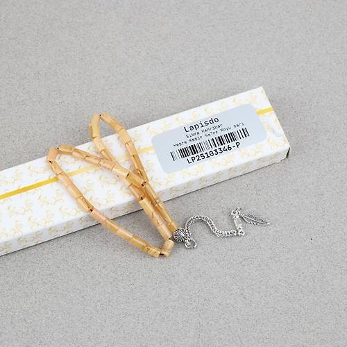 S�kma Kehribar Alpaka P�sk�ll� Kesme Kesim 4x7mm Tesbih- Koyu Sar�