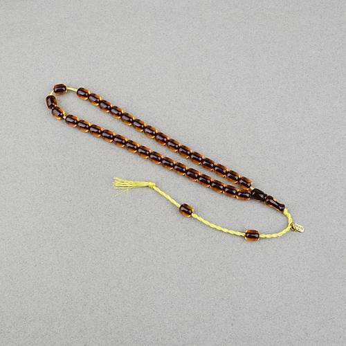 Omari Ate� Kehribar Kaps�l Kesim Oturtma �mameli Sistemli 7.5x10mm Tesbih