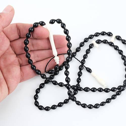 Abanoz A�ac� 99luk Beyzi Kesim 6x9mm Namaz Tesbihi