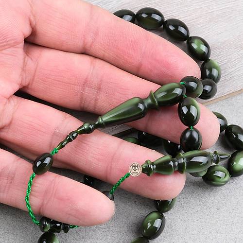 Frans�z Galalit 1940 Usta ��i �mzal� Yumurta Kesim 8x11.5mm Tesbih