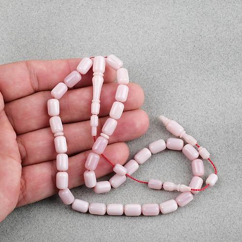 Katalin Usta i Kapsl Kesim 6x9.5mm Tesbih - Beyaz