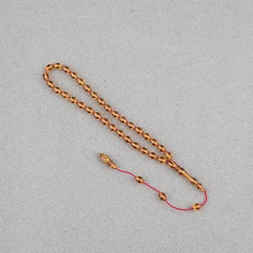 S�kma Kehribar Beyzi Kesim Sistemli Bilek Boy 5x8mm Tesbih Sar�