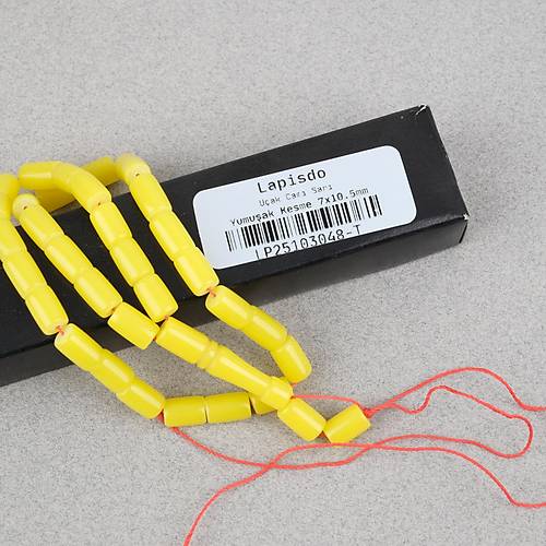 U�ak Cam� Kesme Kesim 7x10.5mm Tesbih - Sar�