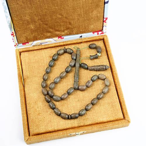 Yeil Plesenk Aac Beyzi Kesim 10x14mm Tesbih