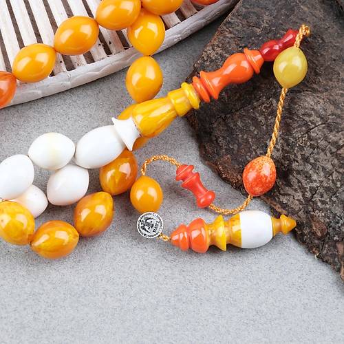 Katalin Bonibon Usta ��i �mzal� Tombul Beyzi 10x13mm Tesbih