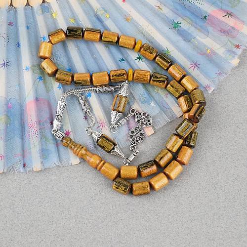 Galalit Sedefli Alpaka P�sk�l Kaps�l Kesim 8x11mm Tesbih