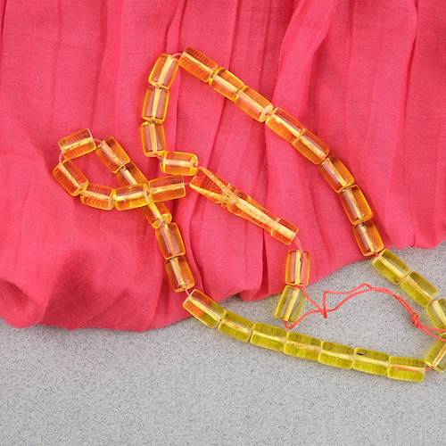 U�ak Cam� Kesme Kesim 7x10mm Tesbih P�sk�ls�z �effaf Sar�