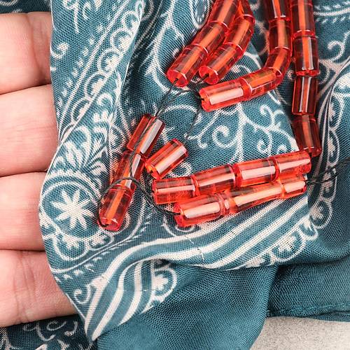 S�kma Kehribar Kesme Kesim 6x10mm Tesbih P�sk�ls�z