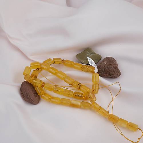 Kaya Damla Kehribar -Balt�k Kaps�l  Kesim 8.5x12mm Tesbih