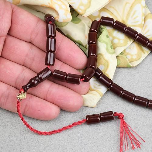 Omari S�kma Kehribar Yumu�ak Kesme Kesim Sistemli 7.5x10.5mm Tesbih