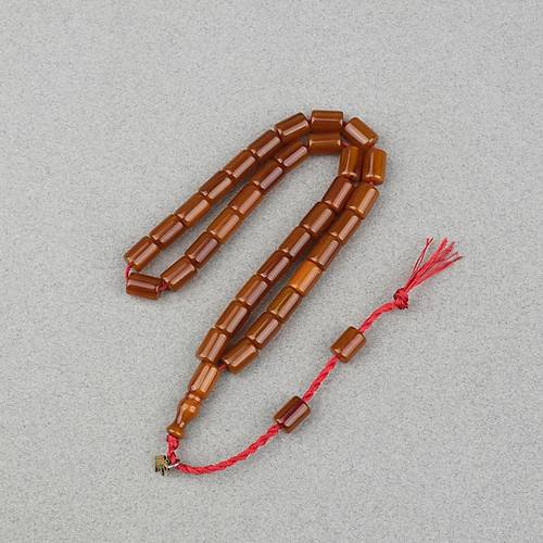 Omari S�kma Kehribar Yumu�ak Kesme Kesim Sistemli 7.5x10.5mm Tesbih