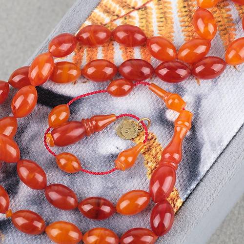 Kadim Katalin Eski amdan Obje Beyzi Kesim 7x12mm Tesbih