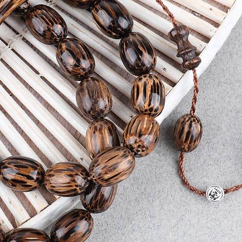 Vah�i Palmiye A�ac� Yumurta Kesim 10x13mm Tesbih