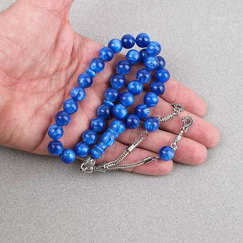 Galalit Bilek Boy Alpaka P�sk�ll� K�re Kesim 10mm Tesbih