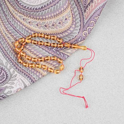 S�kma Kehribar Beyzi Kesim Bilek Boy 5x8mm Tesbih P�sk�ls�z Sar�