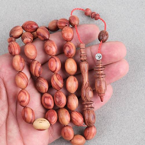 Japon Kiraz A�ac� Habbe Kamerun G�l� �mame Beyzi Kesim 9.5x14mm Tesbih
