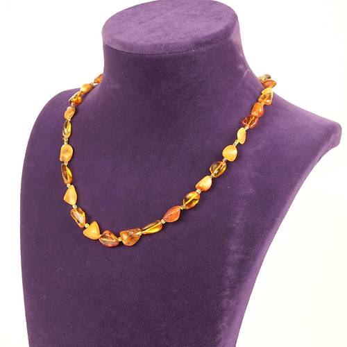 Doal Damla Kehribar 46,3cm Kolye