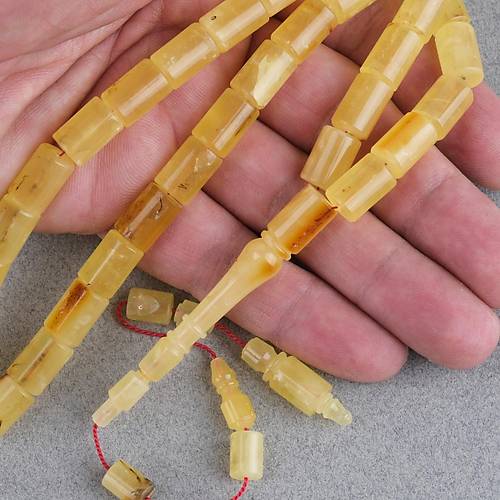 Rus Tek Kaya Damla Usta i Kesme Kesim 8x12mm Tesbih
